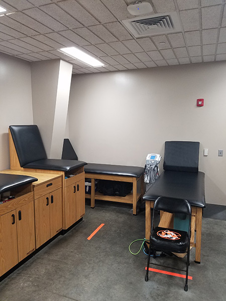Athletic Training room massage bench